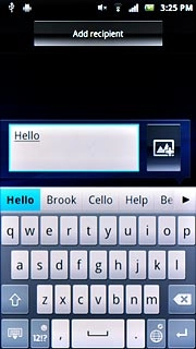 Press the required word to insert it.