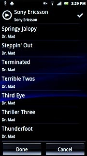 Press the different ring tones to listen to them.