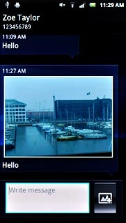 Press and hold the required picture message until a pop-up menu is displayed.