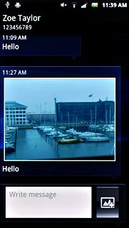 Press and hold the required picture message until a pop-up menu is displayed.