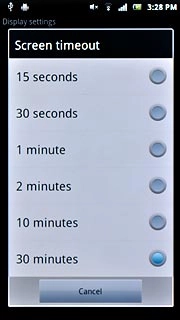 Press the required period.