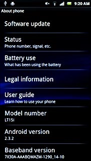 Press Software update.