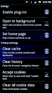 Press Clear all cookie data.
