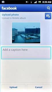 Key in text for the picture.Press Upload.