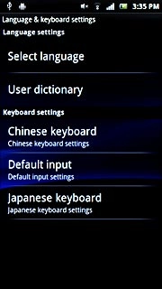 Press Select language.