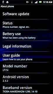 View your phone's software version below Android version.