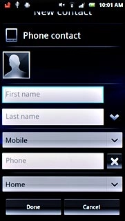 Press First name and key in the required first name.