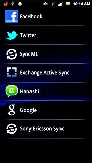 Press the required social network or the required email account.