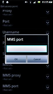 Key in 8080 and press OK.
