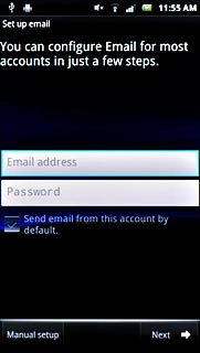 Press Email address and key in your email address.