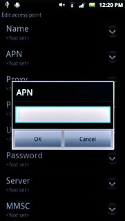Key in live.vodafone.com and press OK.