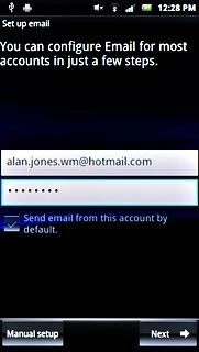 Press Next.The email account is created.