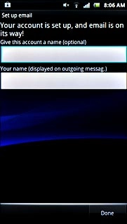 Press the field below Give this account a name (optional) and key in a name for your email account (such as Private or Work).