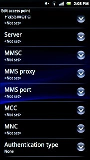 Press Authentication type.