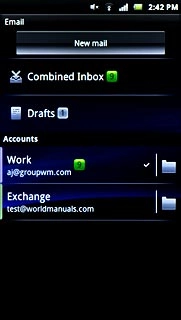 Press the required email account.