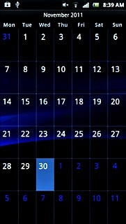 Press the required day.