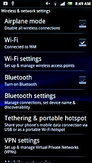 Press Tethering & portable hotspot.