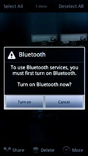 If required, press Turn on to turn on Bluetooth.