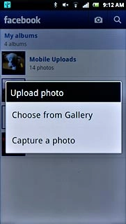 To upload a new picture:Press Capture a photo.