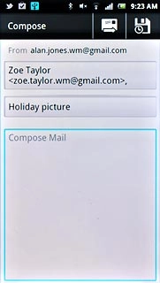 Press Compose Mail and key in the required text.