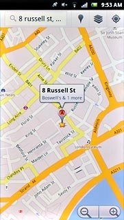 Press the information field above the destination.