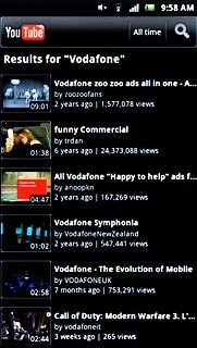 Press the required video clip.