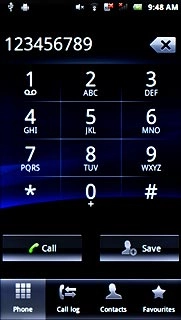Key in the required number and press Call.
