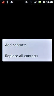 If you select Replace all contacts: