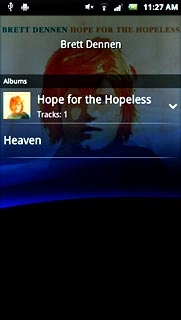 Press the required audio file.