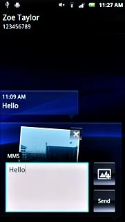 Press Send when you've finished your picture message.