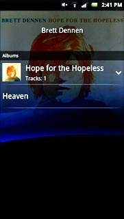 Press the required audio file.