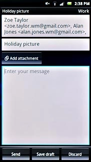 Press the text input field and write the required text.