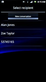 Press New conversation.A picture message containing the picture or video clip is created.