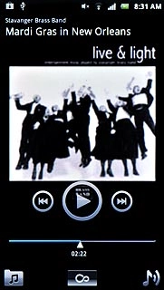 Press the library icon.