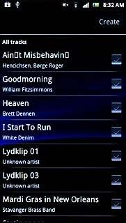 Press the required audio files to add them to the playlist.