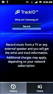 Press Record.Wait a moment while your phone records the music.Your phone searches for music details on the internet and after a moment the result is displayed.