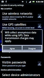 If you turn on the function:Press Agree.