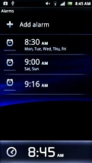 Press Add alarm.
