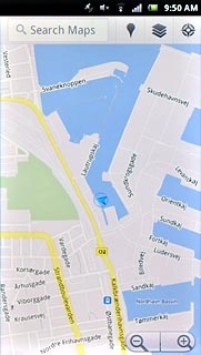 Press the search field at the top of the display.Key in the required destination.Results matching what you key in are displayed.