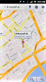 Press the information field above the destination.