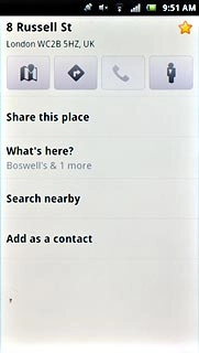 Press the directions icon.