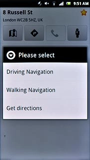 Press Get directions.