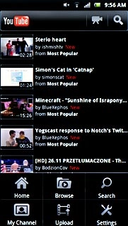 Press My Channel.Follow the instructions on the display to key in the required information and log on.