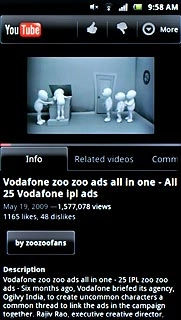 Start playing the required video clip, see above.Press More.