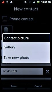 To use a saved picture:Press Gallery.