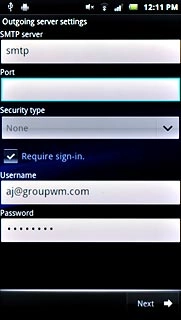 Press the drop down list below Security type.