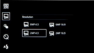 Press the required resolution.