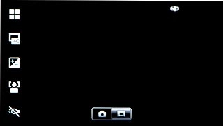 To turn on video light:Press the video light icon.