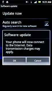 Press OK.Follow the instructions on the display to update your phone's software.