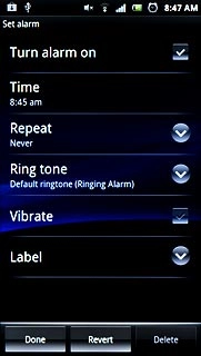 Press Vibrate to turn vibration on or off.